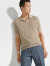 杰尼亚（Zegna）【礼物】夏季浅米色 Premium 棉质短袖Polo 衫UDC95A7-C32-N03-50