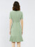 颜域（YANYEE）高级感时尚大牌气质连衣裙女夏2024新款职业装收腰显瘦A字裙 绿色 M/38