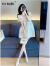 她芙（tafu）品牌女装复古连衣裙女2024夏季新款气质复古中国风立领a字旗袍裙 乳白色 S