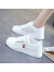 NASALIKE夏季新款小白鞋透气网面环球女鞋轻薄百搭软底网鞋女式运动鞋 白蓝皮 39
