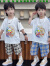 奥特曼品牌童装男童夏装中小儿童套装短袖短裤夏季两件套1-8岁男孩衣服6 黄色 90cm