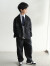 迈兜熊（MAIDOUXIONG）儿童西装套装帅气英伦花童礼服男童小西服中大童男孩钢琴演出服潮 黑色(外套+裤子) 120cm