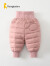 童泰冬季5个月-4岁婴儿衣服宝宝外出裤子儿童羽绒裤保暖裤子 红色 80cm