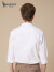 哈吉斯（HAZZYS）男装 春秋款男士衬衣纯棉商务休闲通勤长袖衬衫男ASCZK12CK01 白色WT 180/100A 50