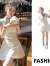 欧若婷雅2024新款连衣裙短袖上衣减龄背带裙时尚两件套套装女装夏季裙子女 上衣 XL（不含袖套）