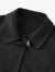 爱居兔年冬季新款时尚减龄牛角扣设计短款双面呢大衣EWDSD4N715A 黑色35 160/84A/M