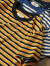 YZGF夏季海魂衫阿美咔叽宽松复古圆领重磅条纹短袖T恤男体恤杉半袖潮 深蓝条纹 XXL