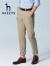 哈吉斯（HAZZYS）男装 春秋季款素色长裤轻商务休闲裤ATDZP02AP01 浅米色LI 180/86A 36