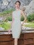 AD职业连衣裙女气质时尚工作服夏季新款七分袖白色西装两件套 西装 L