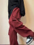 NASA MARVEL美式工装裤男23夏季复古ins阔腿裤子宽松工装裤男女直筒休闲长裤 红色 2XL