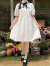 亿梵莎（YIFANSHA）森系连衣裙少女生夏季2023新款初中高中学生学院风甜美收腰裙子 白色 S