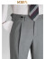 KEA那不勒斯西裤男意式灰色垂感单褶高腰巴黎扣商务修身西装裤 浅灰色 33 腰围87CM