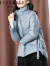 歌珀莱品牌女装羽绒服女2019冬季新款女式立领时尚短款韩版宽松白鸭绒加厚外套 豆沙绿 S