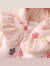 迪士尼（Disney）新生婴儿衣服秋冬套装连体衣女宝宝棉服公主哈衣加绒厚冬季外出服 米色 66cm