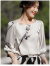 芙宏佳 女士夏季新款缎面桑蚕丝洋气体恤女装日常休闲高品质半袖T 白色玫瑰 M