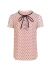 名师路雪纺印花衬衫女夏装新款木耳边领设计感时尚减龄短袖女上衣 10粉色 L