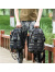 袋鼠路亚背包大容量战术背包男多功能户外旅行登山骑行迷彩单双肩两用 升级版黑色