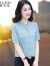 啄木鸟雪纺衫女士夏季衬衫2023年新品薄款短袖时尚气质显瘦韩版衬衣上装 皮粉 2XL