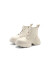 百丽马丁靴女商场同款增高厚底牛皮短筒靴加绒BG740DD3 白色-绒里 39