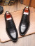SHENCAIZI申才子手工三接头皮鞋男士商务正装鞋英伦风雕花青年德比西装鞋新郎结婚鞋 黑色 41