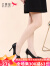 红蜻蜓（RED DRAGONFLY）女鞋尖头细跟浅口单鞋女牛皮气质舒适高跟鞋女软底职业通勤工作鞋 WFB233841 黑色 34