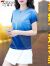 啄木鸟闲服运动套装女2024新款夏季女士跑步速干透气休广场舞羽毛球套装 蓝色 XL(110-125斤)