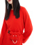 A21女装本命年洋气连衣裙2023秋季新款时尚长袖休闲百搭卫衣裙 大红 S