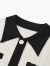 爱居兔秋季新款小香风黑白撞色设计感时尚针织衫ENZAJ3N013A 本白镶拼15 155/80A/S