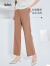 普普風（FGFEEL）2023秋季女装新品简约时髦减龄气质显瘦系带阔腿裤OC1K20052S 灰褐色 M