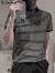 Colombass条纹polo衫短袖男夏季新款潮牌翻领半袖夏装男士体恤上衣 黑色 L(建议115-135斤左右)