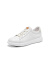 Bata小白鞋女秋季商场新款牛皮厚底透气通勤运动板鞋WRV53CM3 白色 37