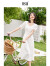 欧莎（OSA）法式温柔风方领连衣裙女夏季新款复古收腰裙子 白色 M