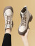 Cupald牛皮马丁靴女2024春季新款女鞋子女靴子厚底马丁鞋皮鞋女短靴单鞋 米咖色（标准尺码） 37