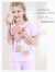 Hello Kitty女童睡衣套装棉2024新款夏季薄宽儿童短袖空调家居服宝宝 紫色条纹 160cm
