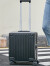 旅大侠拉杆箱行李箱小型轻便迷你旅行箱小号密码登机箱万向轮商务差旅皮箱硬箱 黑色-铝框 18英寸