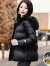 啄木鸟黑色短款羽绒服女冬季2024年新款加厚连帽白鸭绒冬天外套 黑色 XL (110-125斤)