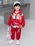 南极人（Nanjiren）童装迷彩奥特曼衣服男童春装2024款儿童服装中小童帅气两件套秋季 红色套装 90码建议80-90cm1岁半-2岁