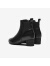Bata时装靴女冬季商场新款粗跟百搭牛皮软底短筒靴VVJ02DD3 黑色 38
