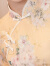 黛娜娅（Dainaya） 旗袍女2024春夏新款大码女装中国风日常改良复古汉服连衣裙 3596 黄色 5XL