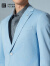隆庆祥2024春夏新品量身定制男士时尚休闲蓝色套装通勤 蓝色 一人一版 单版单裁