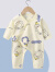 哈罗小黄鸭两0-6月婴儿春装新生婴儿儿四季宝宝哈衣棉衣服 米色熊头 52