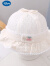 迪士尼宝宝帽子春夏季薄款女孩渔夫帽3-12个月棉纱可调节洋气婴儿遮阳帽 蓝色330-2透气网 0-12个月抽绳调节 x 44