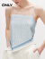 ONLY2024夏季新款时尚设计感蝴蝶结绑带吊带雪纺衫女1242WS003 H3Z 雷纹样针织蓝色 170/88A/L