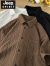 吉普（JEEP）复古衬衫男夏季镂空设计感半袖衬衣潮牌潮流情侣装 白色 5XL