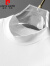 皮尔卡丹（pierre cardin）半高领短袖男t恤春夏季美式重磅针织纯白色小领口半袖修身打底衫 黑+白(2件装) L 适合(130-145斤)