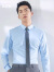 帕托瓦衬衫男长袖纯色商务职业正装白衬衫工装男装衬衣男CS108 蓝色 3XL