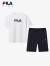 FILA【舒爽棉】斐乐儿童套装2024夏中大童T恤短裤男女童短袖裤子