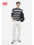 H&M男装标准版型套衫1187511 黑色/条纹 170/92