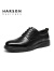 哈森（Harson）男鞋商务皮鞋夏季新款商务休闲百搭皮鞋简约正装德比鞋结婚新郎鞋 NS43123黑色 38