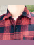 诺盖拉（NCOVERLA）潮流格子男士衬衫春秋季翻领长袖开衫外搭衬衫外套 红色 S